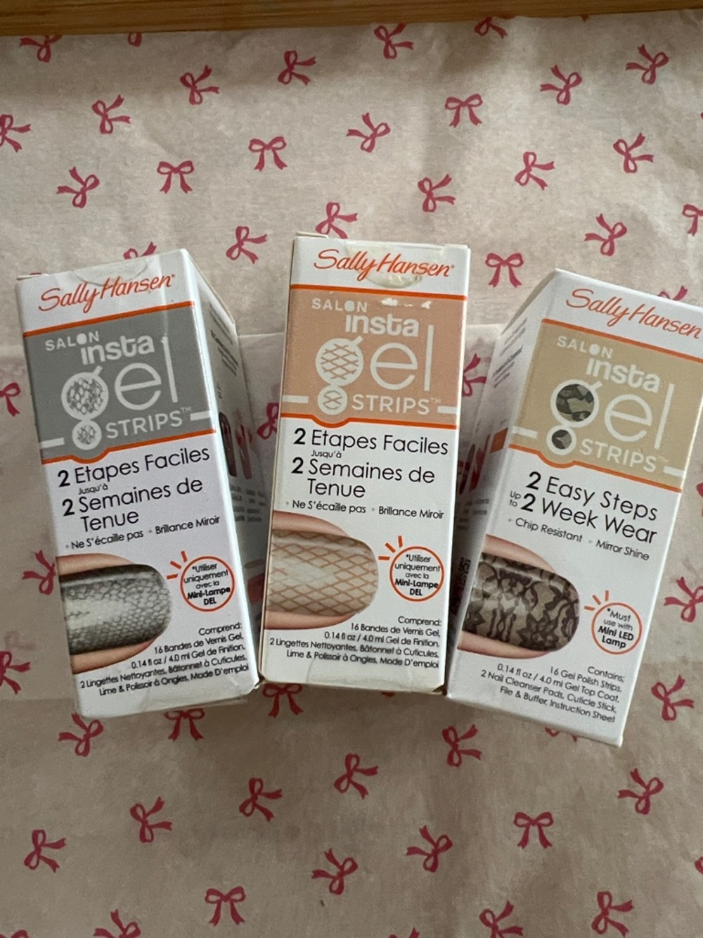 Sally Hansen Salon Insta Gel Strips - Neutral Beige & Taupe Lace